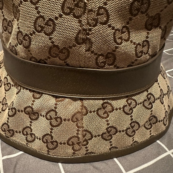 Gucci Tan GG Pattern Bucket Hat - Picture 8 of 10